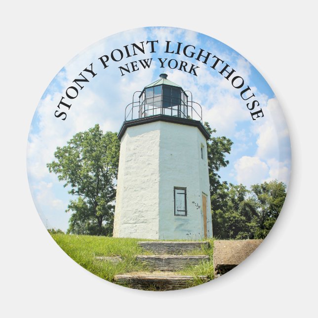Stony Point Lighthouse, New York Round Magnet (Front)