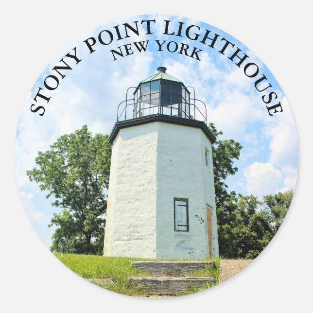 Stony Point Lighthouse, New York Round Stickers (Front)