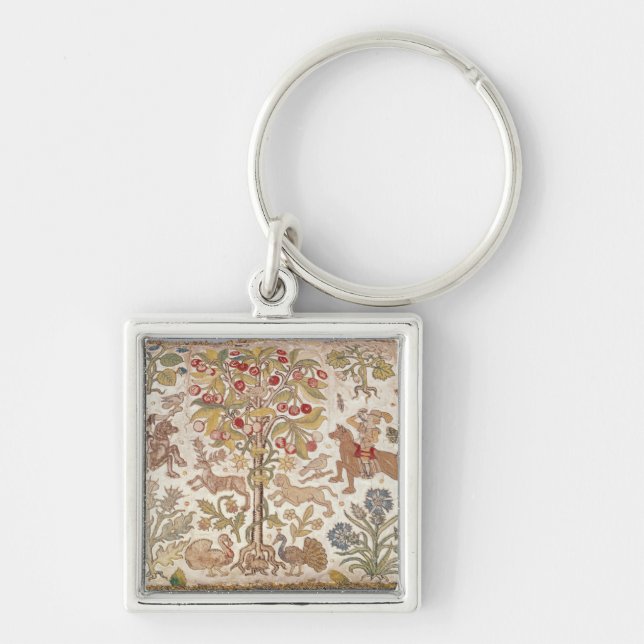 Stool cover, damask, late 16th century keychain (Front)