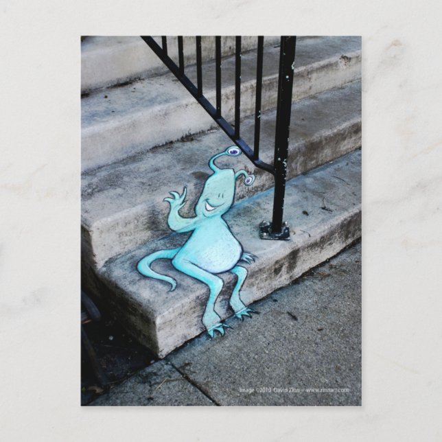 stoop-sitting sluggo postcard (Front)