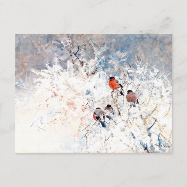 Stoopendaal - Bullfinches, fine art painting Postcard (Front)