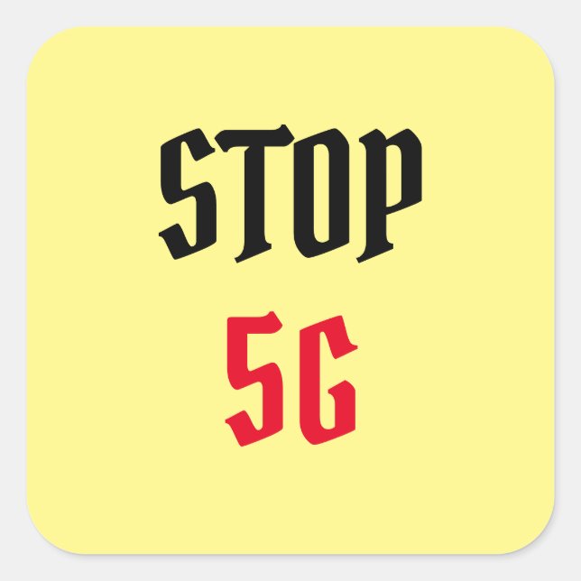 Stop 5G Square Sticker (Front)