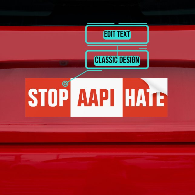 Stop AAPI Asian Hate Bumper Sticker (Please enjoy our design and see the others in the collection.)