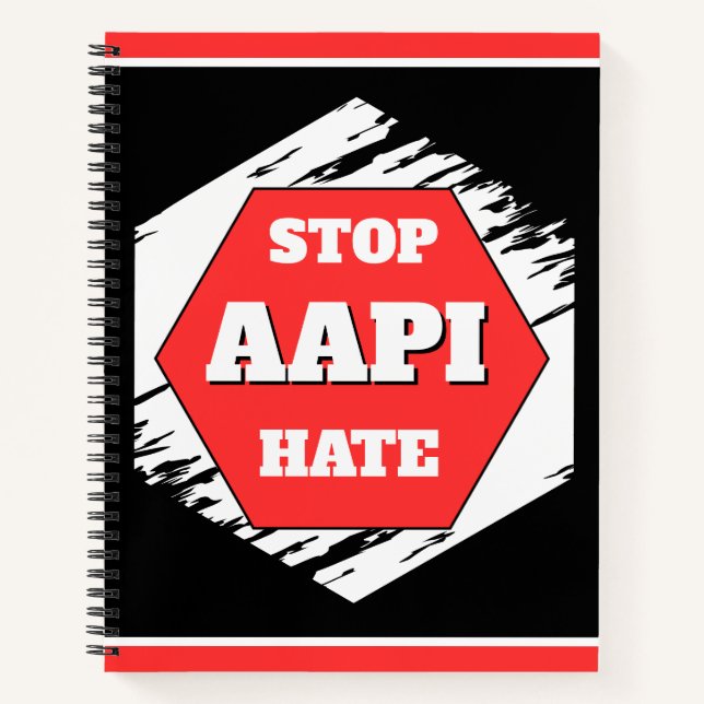 Stop AAPI Hate Rectangular Notebook (Front)