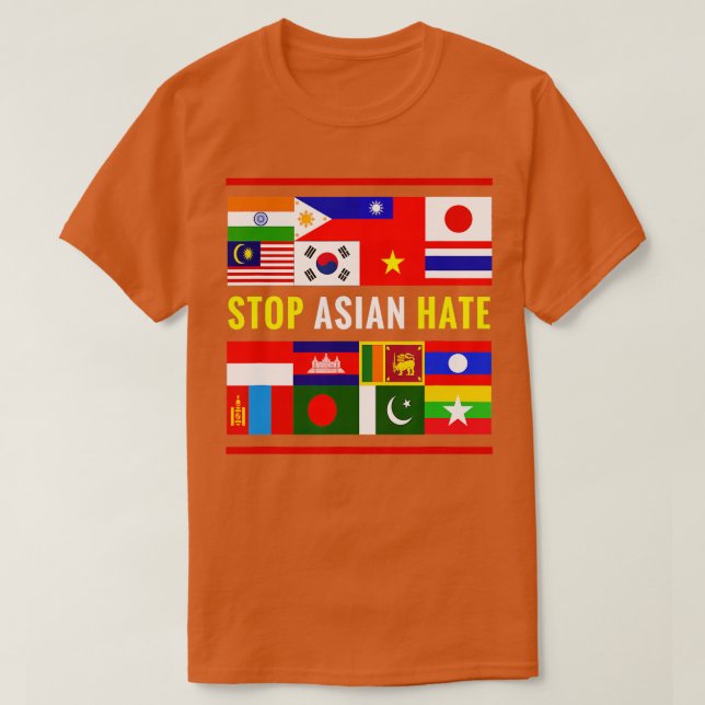 Stop AAPI Hate Support Awareness  Stop Asian Hate  T-Shirt (Design Front)