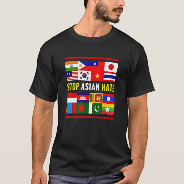 Stop AAPI Hate Support Awareness - Stop Asian Hate T-Shirt (Front)