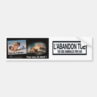 Stop abandonment bumper sticker