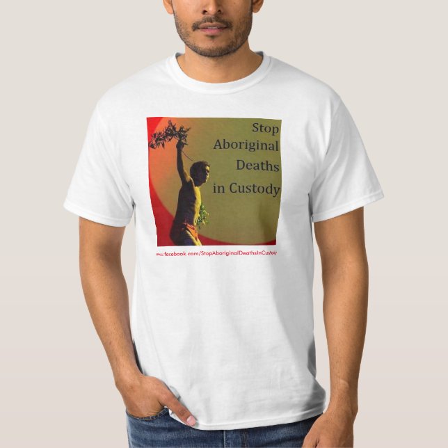 Stop Aboriginal Deaths in Custody 2 side T-Shirt (Front)