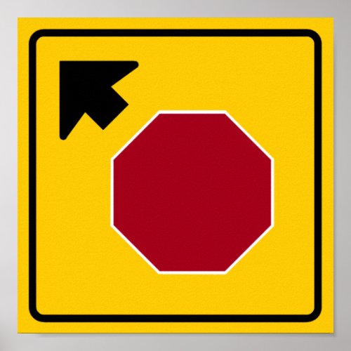 Stop Ahead Highway Sign