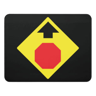 Stop Ahead Traffic Sign Modern Room Sign