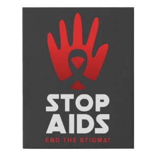 Stop Aids Faux Canvas Print