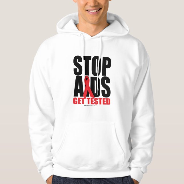 Stop AIDS: Get Tested Hoodie (Front)