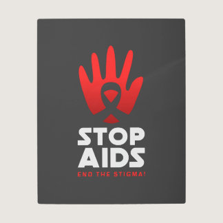 Stop Aids Metal Print