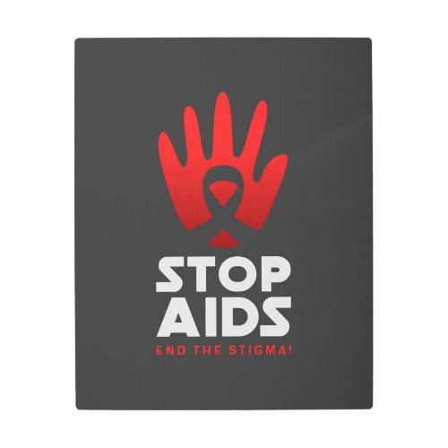 Stop Aids Metal Print