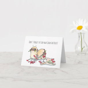 Stop and Chew the Roses pug card