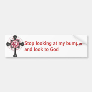 Stop and Look Bumper Sticker