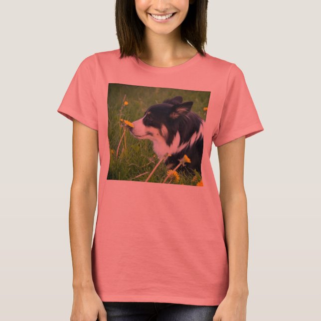 Stop and smell the flowers, customizable T-Shirt (Front)