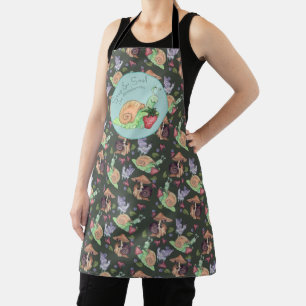 Stop and Smell the Strawberries Snail  Pattern Apron