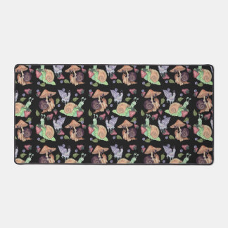 Stop and Smell the Strawberries Snail  Pattern Desk Mat
