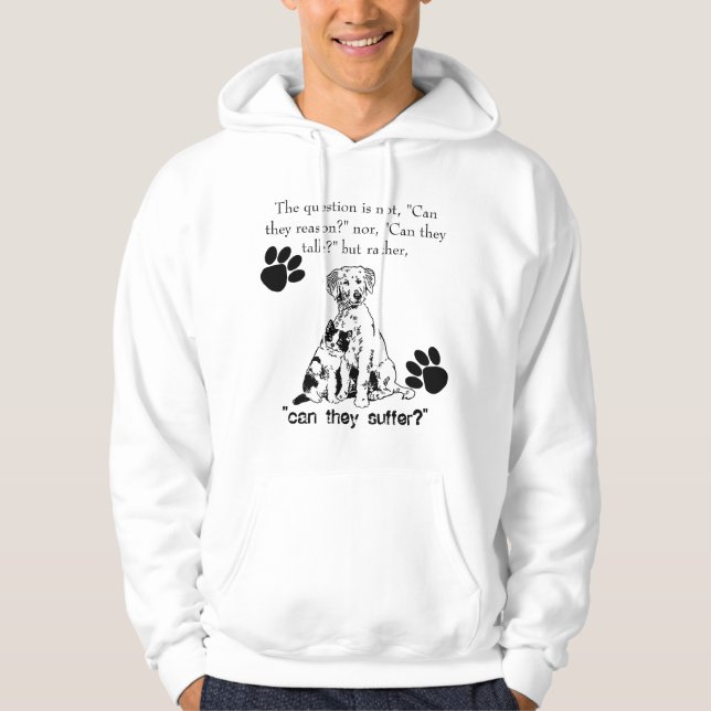 STOP animal abuse! hoodie (Front)