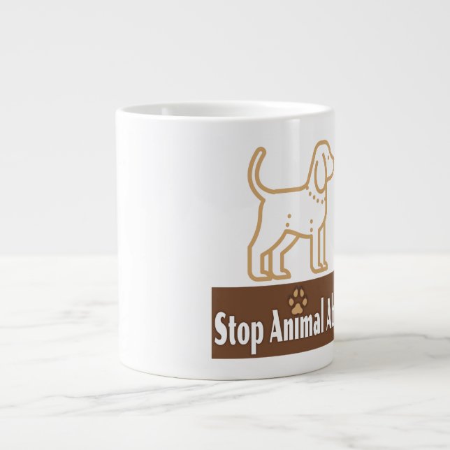 Stop Animal Abuse  - Jumbo Mug (Front)