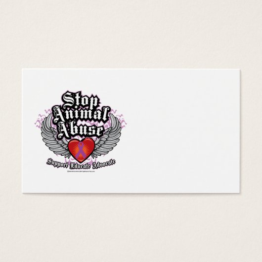 Stop Animal Abuse Wings (Front)