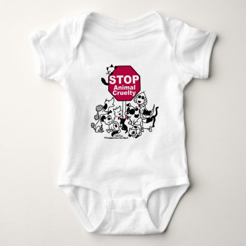 Stop Animal Cruelty Baby Bodysuit
