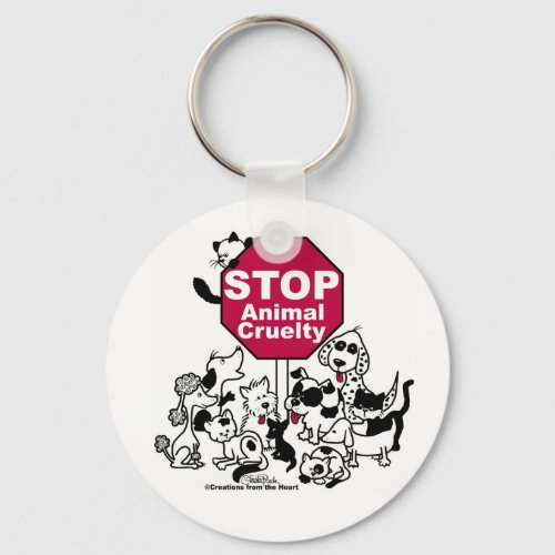 Stop Animal Cruelty Keychain
