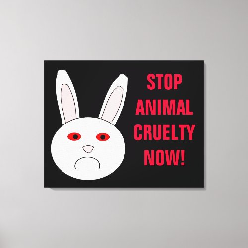 Stop Animal Cruelty Now Canvas Print