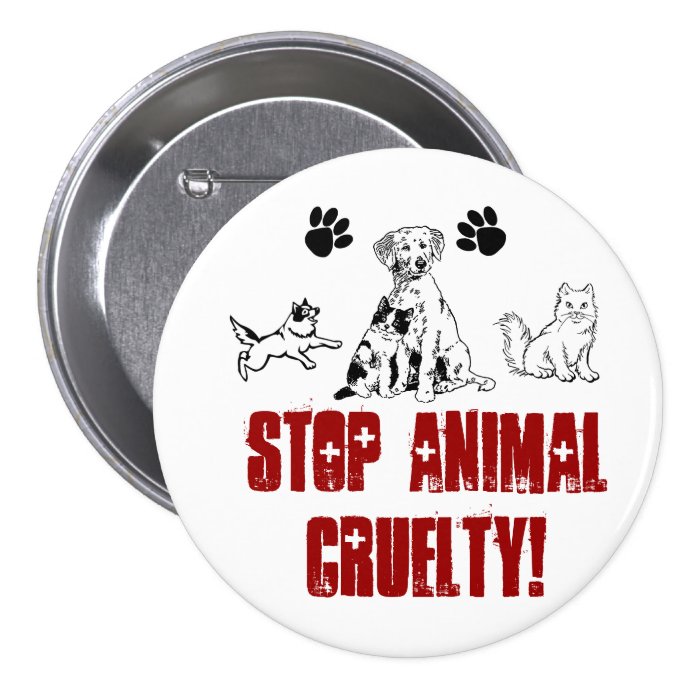 STOP ANIMAL CRUELTY pin