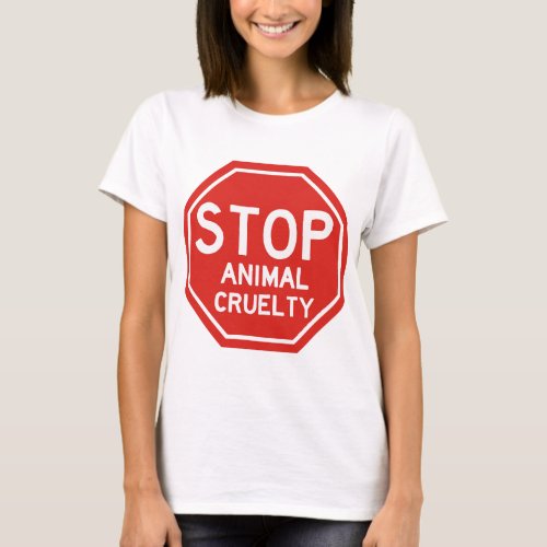 Stop animal cruelty sticker  Sticker T_Shirt