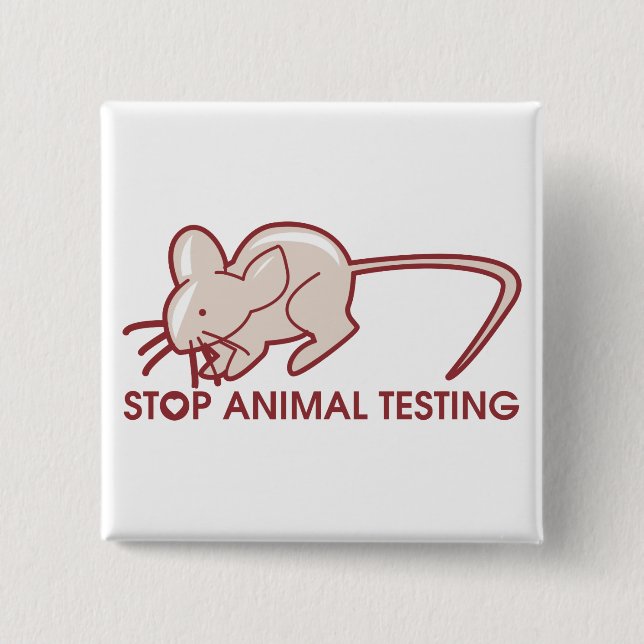 Stop Animal Testing Button (Front)
