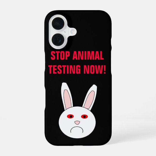 Stop Animal Testing Now Iphone Case (Back)