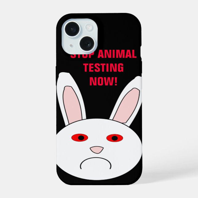 Stop Animal Testing Now Iphone Case (Back)