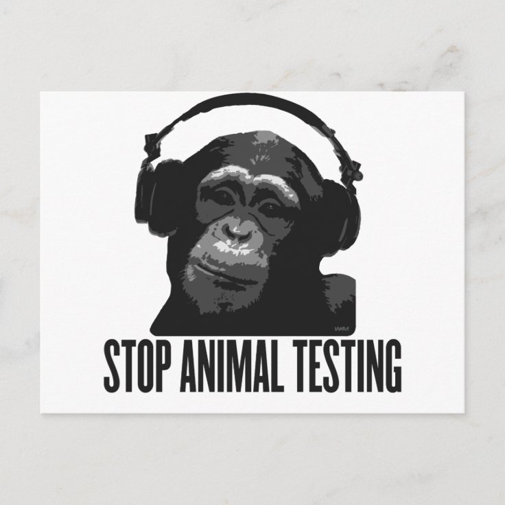 stop animal testing postcard | Zazzle