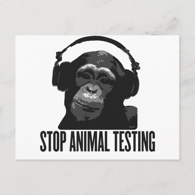 stop animal testing postcard (Front)