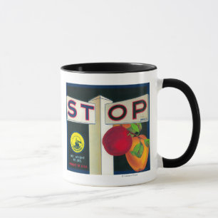Stop Apple Crate LabelCutler, CA Mug