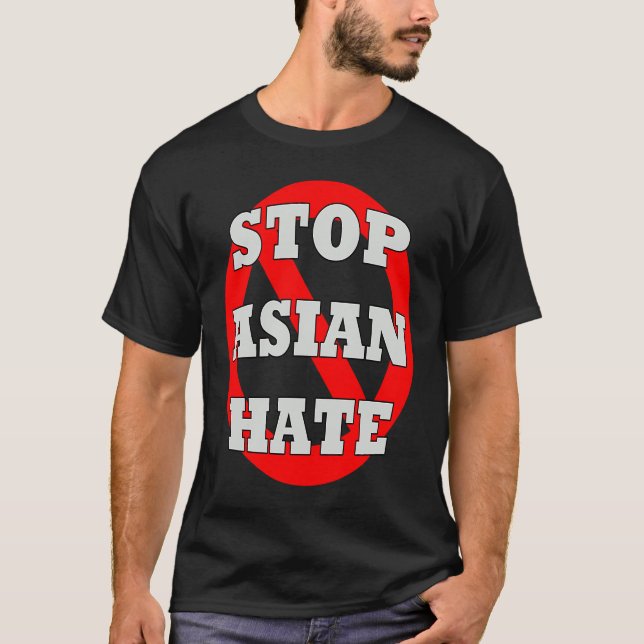 Stop Asian AAPI Hate Support Asian American Positi T-Shirt (Front)