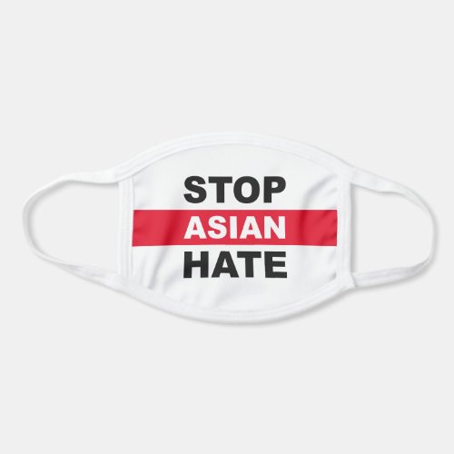 Stop Asian Hate Anti_Racism Slogan Black Red White Face Mask