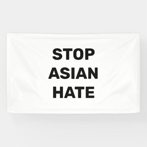 Stop Asian Hate black and white Banner