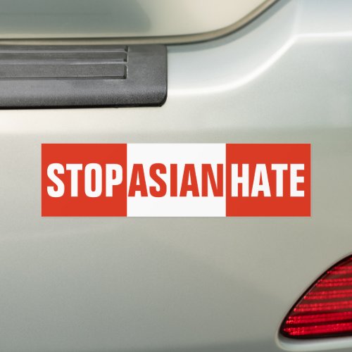 Stop Asian Hate Bumper Sticker