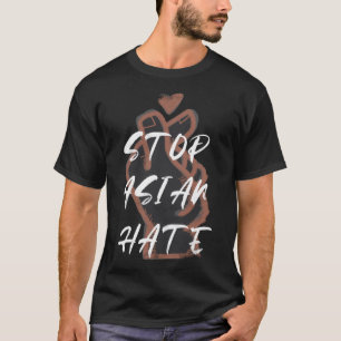 Stop Asian Hate Finger Heart Anti Racism Vintage T-Shirt