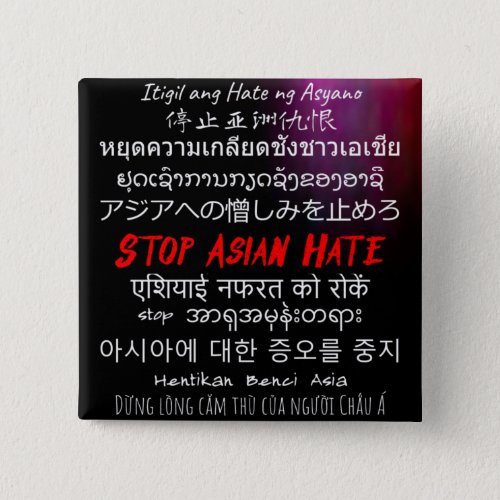Stop Asian Hate Multi_Lingual on Button
