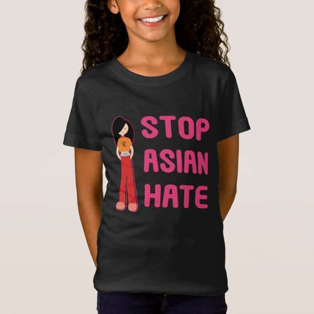 Stop Asian Hate Shirt for Girls (Front)