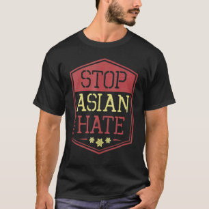 Stop Asian Hate Street Sign Fashion Lotus Aapi Pri T-Shirt