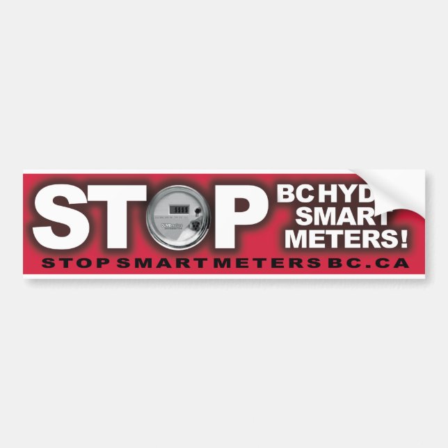 Stop BC Hydro Smart Meters Bumper Sticker (Front)