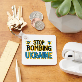 Stop Bombing Ukraine Keychain