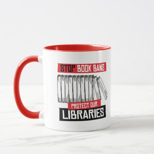 Stop Book Bans Protect Libraries Mug