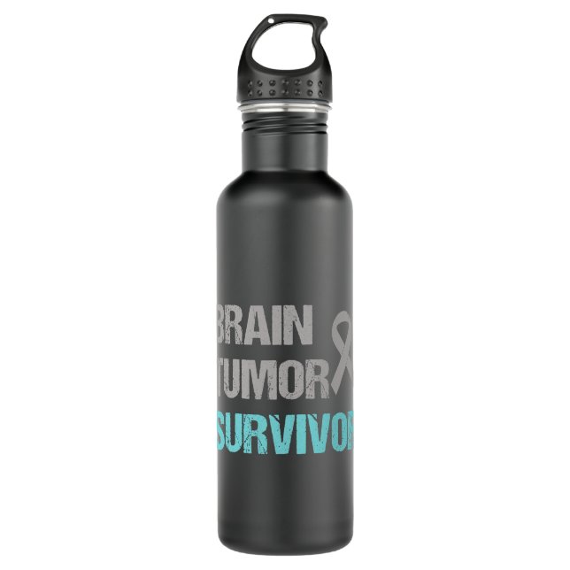 stop brain tumor-n2HAI.png Stainless Steel Water Bottle (Front)