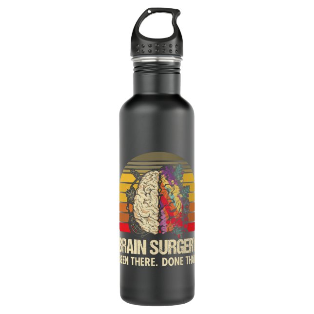 stop brain tumor-U2FrM.png Stainless Steel Water Bottle (Front)